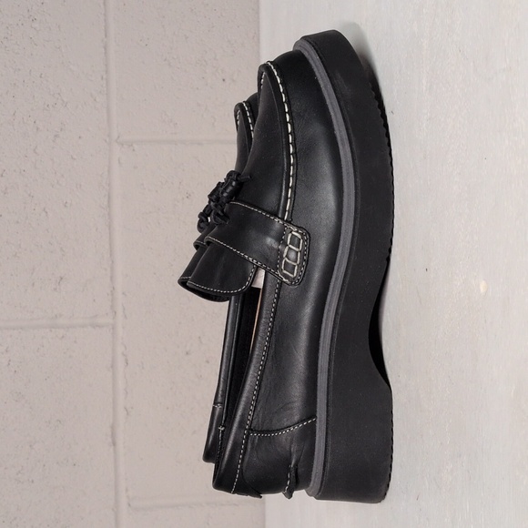 Sperry Bayside Platform Loafers 9.5W Leather Chunky Slip On 90s Minimalist - Picture 3 of 8